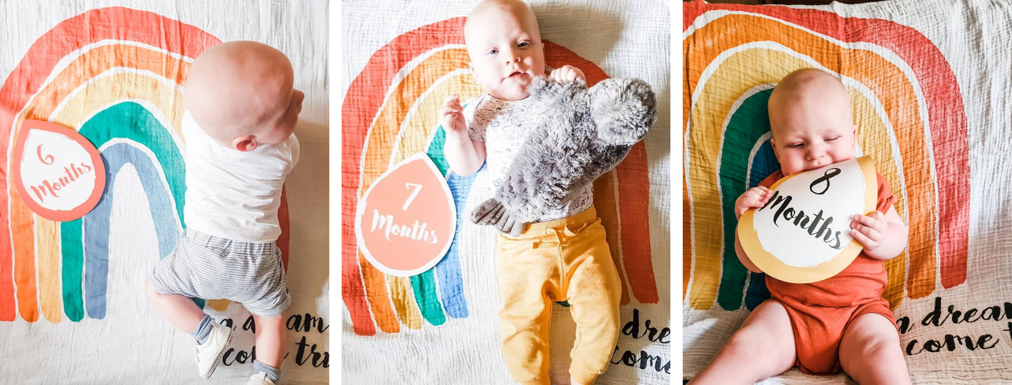 Aidan at 6, 7 & 8 Months