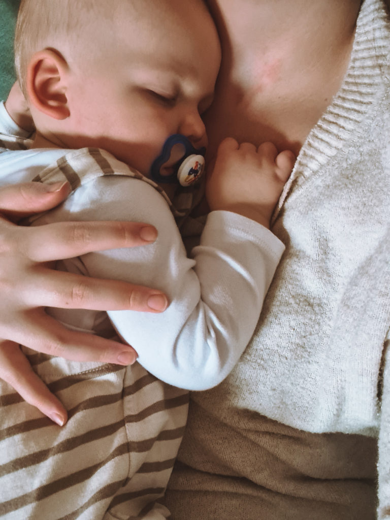 me and aidan snuggling