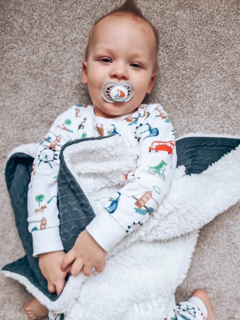 aidan cuddling blanket
