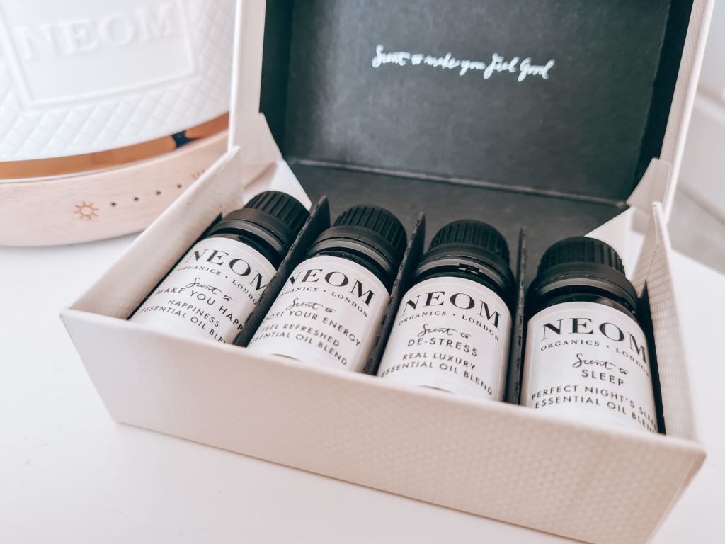 neom wellbeing essential oil blends